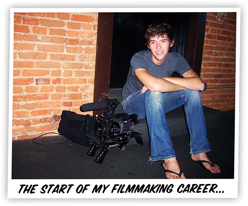 Joey Borden working as a filmmaker